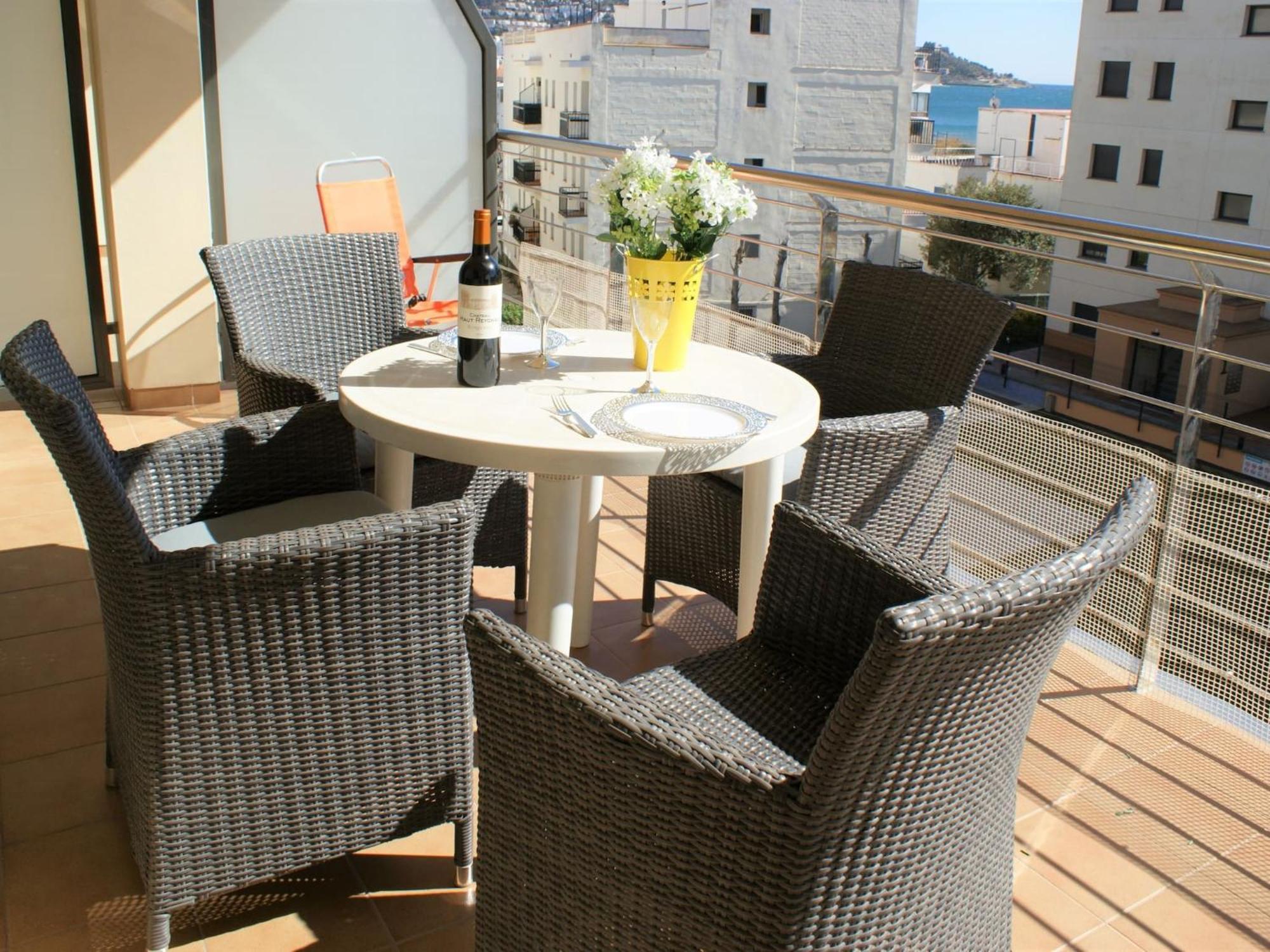 Apartamento En Roses A 2 Min De La Playa Con Vistas Al Mar Av-18 Gerona Exterior foto